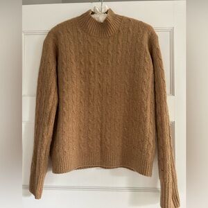 J. Crew Outlet Cable Knit Sweater Camel